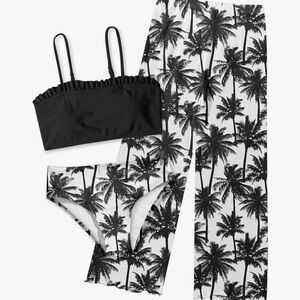 NWOT/ TUONROAD Girls 3 Pieces Bikini Bathing Suit/ SIZE 12 Years